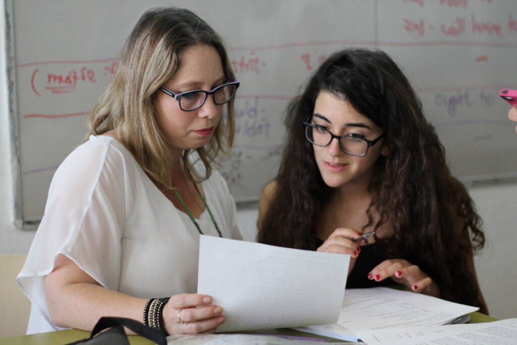 nurit and a student